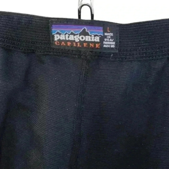 Patagonia Capilene Base Layer Pants I Women's Large Vintage Black Active Hiking - Picture 5 of 13